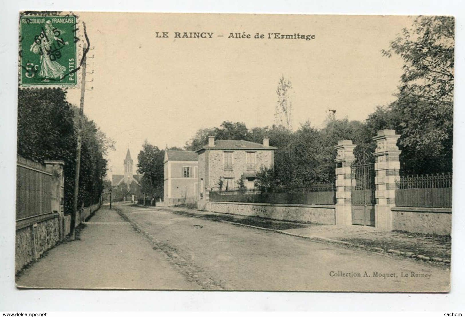 93 LE RAINCY Allée De L'Ermitage Villas  1909 Timbrée    / DEP 2016 - Le Raincy