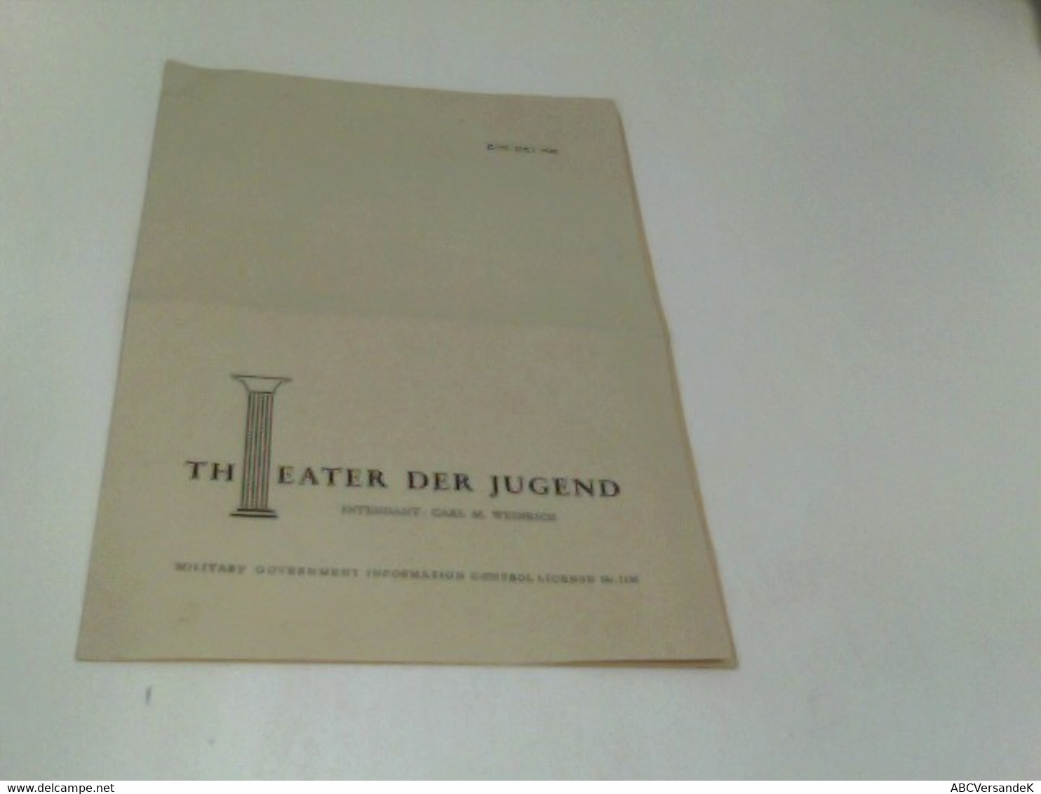 Theater Der Jugend Juni/Juli 1946 - Teatro & Danza