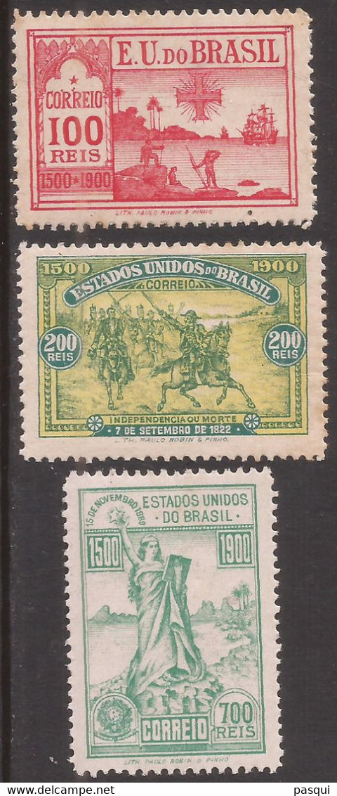 Brasil - Fx. 815 - Yv. 112/15 - 4º Centenario Del Descubrimiento De Brasil - 1900 - * - Nuevos