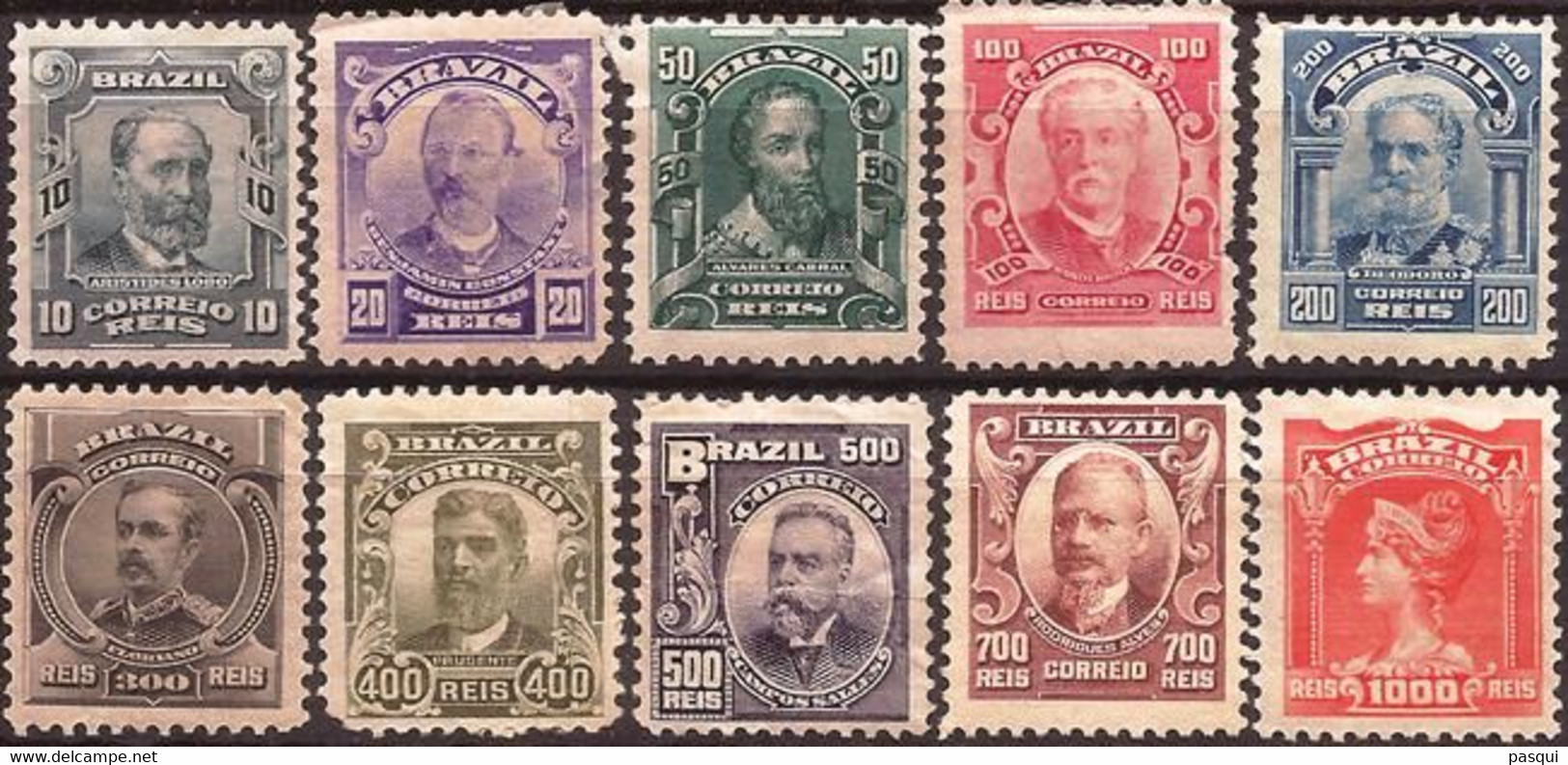 Brasil - Fx. 334 - Yv. 128/38 - Proceres Y Libertad - 1906/16 - * - Unused Stamps