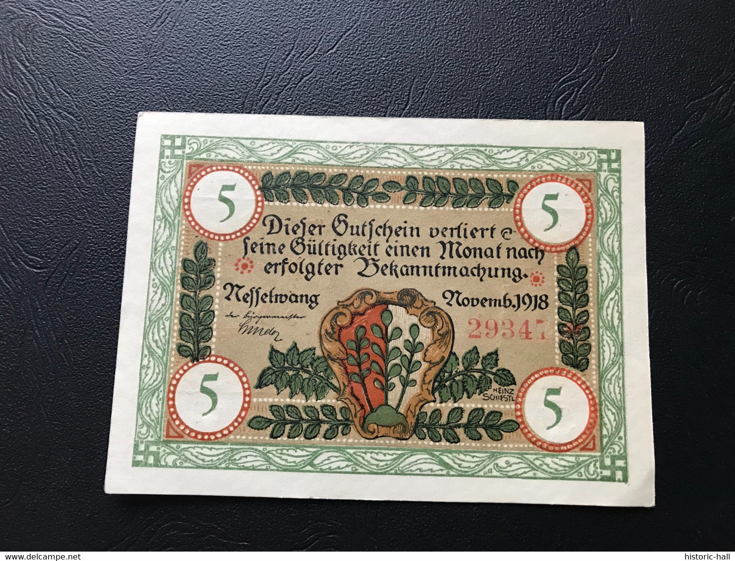 Notgeld - Billet Necéssité Allemagne - 5 Mark - Nesselwang   - Novembre 1918 - Zonder Classificatie