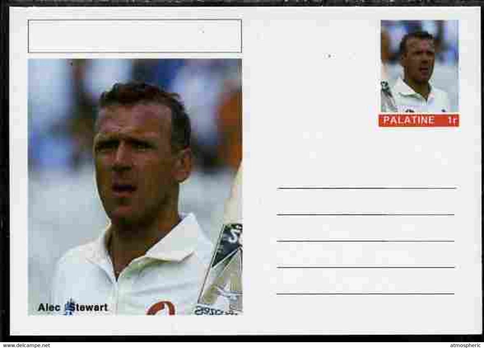 Palatine (Fantasy) Personalities - Alec Stewart (cricket) Postal Stationery Card Unused And Fine - Cricket