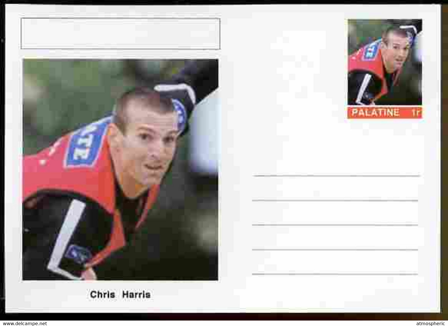 Palatine (Fantasy) Personalities - Chris Harris (cricket) Postal Stationery Card Unused And Fine - Cricket