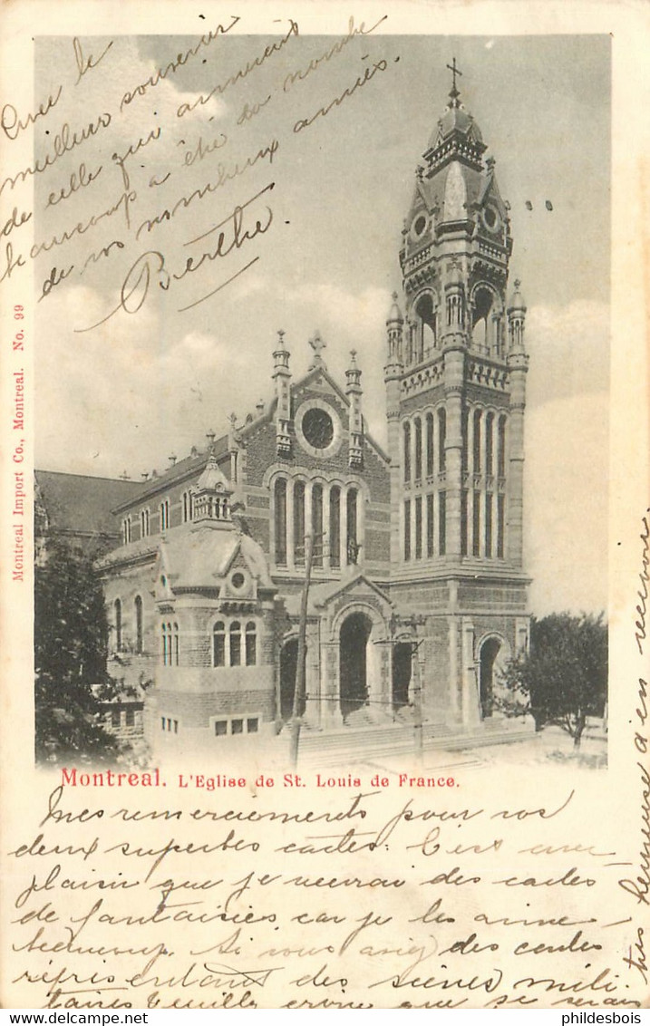 CANADA  MONTREAL église Saint Louis De France - Montreal