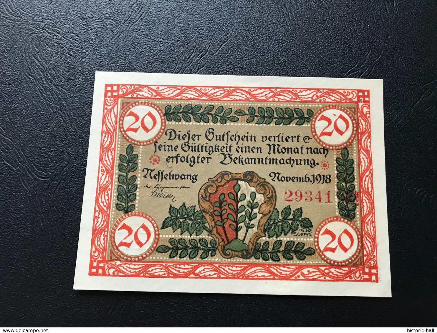 Notgeld - Billet Necéssité Allemagne - 20 Mark  - Nesselwang   - Novembre 1918 - Zonder Classificatie