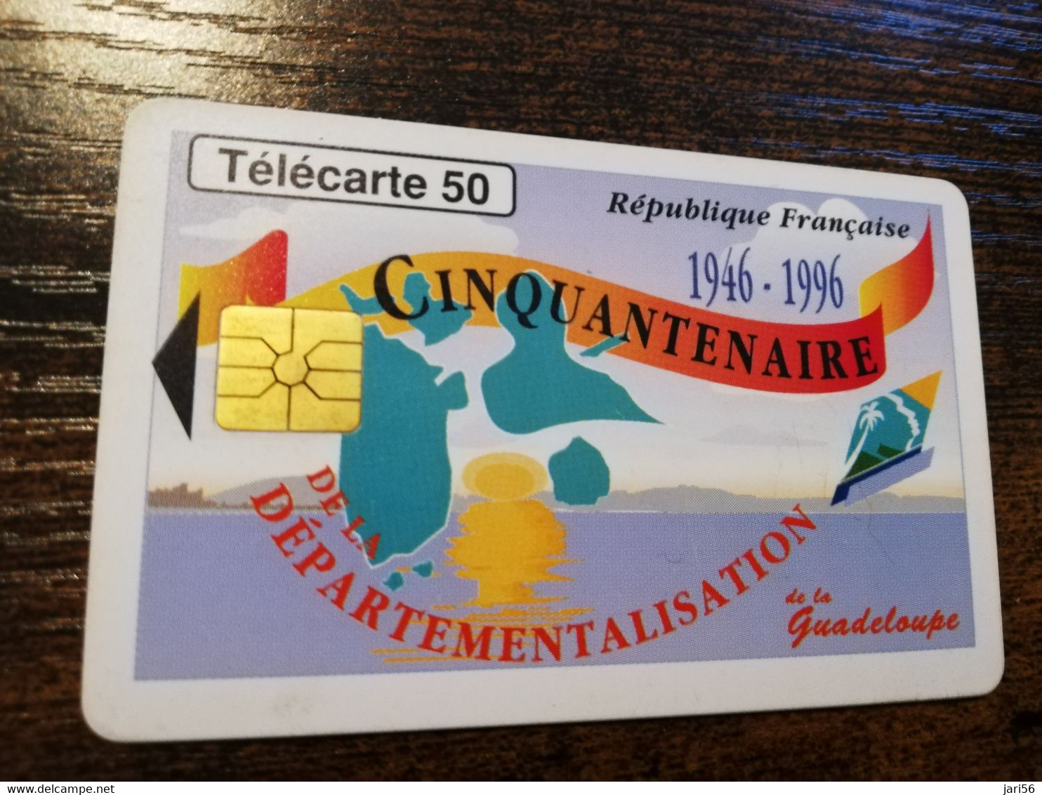 French Caribbean Phonecard St Martin CHIP Card CINQUANTENAIRE  ** 6774 ** - Antillas (Francesas)