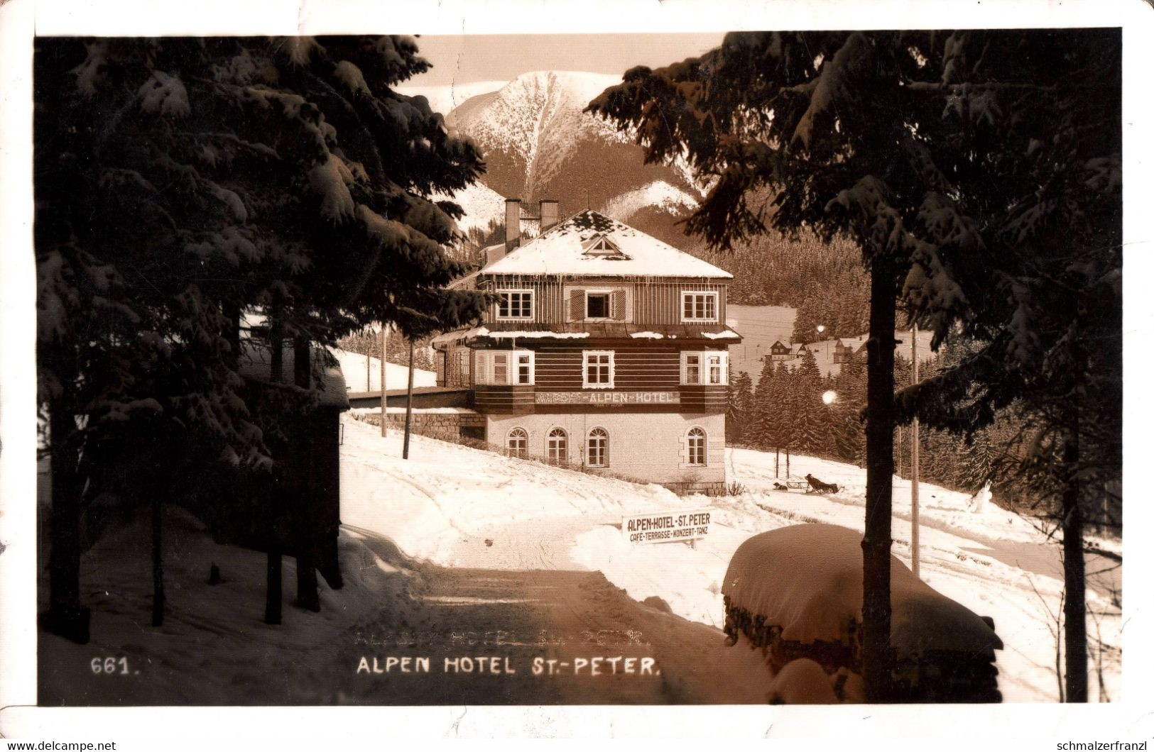 AK St Sankt Peter Svaty Petr Spindlermühle Spindleruv Mlyn Alpen Alpsky Hotel Baude Bouda Winter Riesengebirge Feldpost - Sudeten