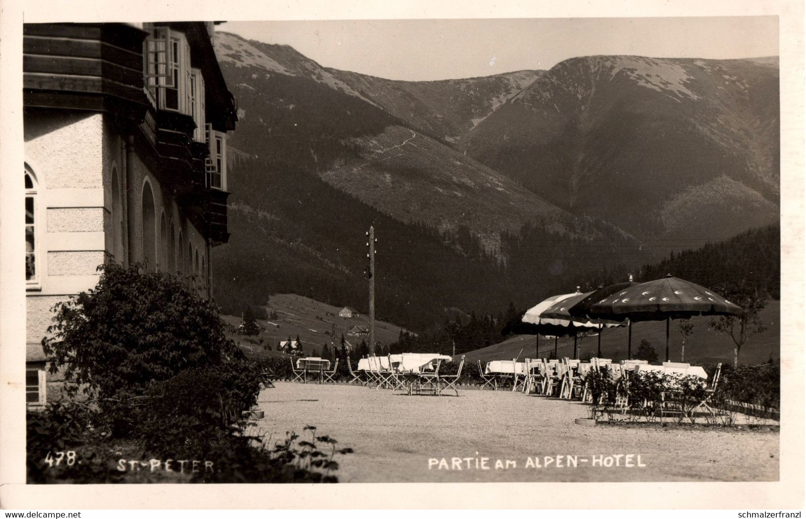 AK St Sankt Peter Svaty Petr Spindlermühle Spindleruv Mlyn Alpen Alpsky Hotel Terasse Baude Bouda Stempel Riesengebirge - Sudeten