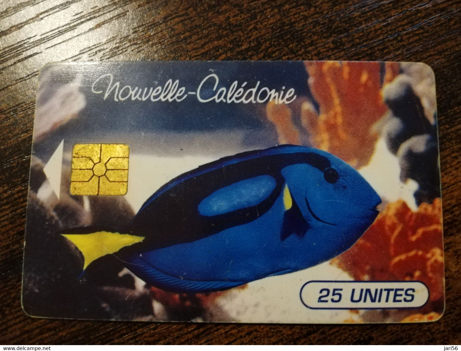 NOUVELLE CALEDONIA  CHIP CARD 25  UNITS   TROPICAL FISH BLEU    LOT 00119    ** 6782 ** - New Caledonia