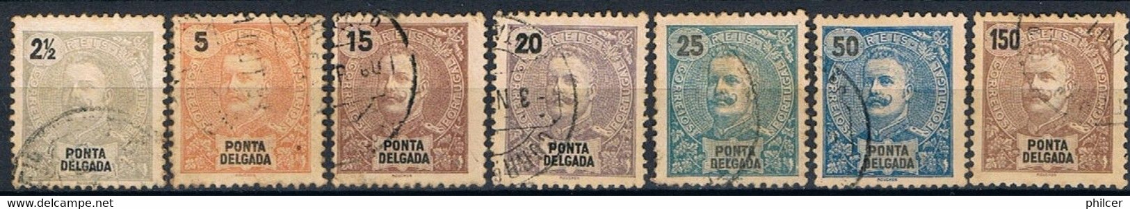 Ponta Delgada, 1897, # 13/4, 16/9, 23, Used - Ponta Delgada