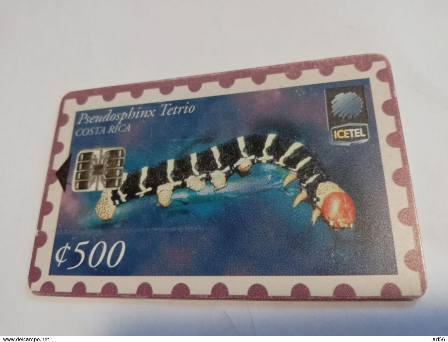 COSTA RICA 500 COLONES   TROPICAL CATERPILLAR/   CHIPCARD   Fine Used Card  ** 6790** - Costa Rica