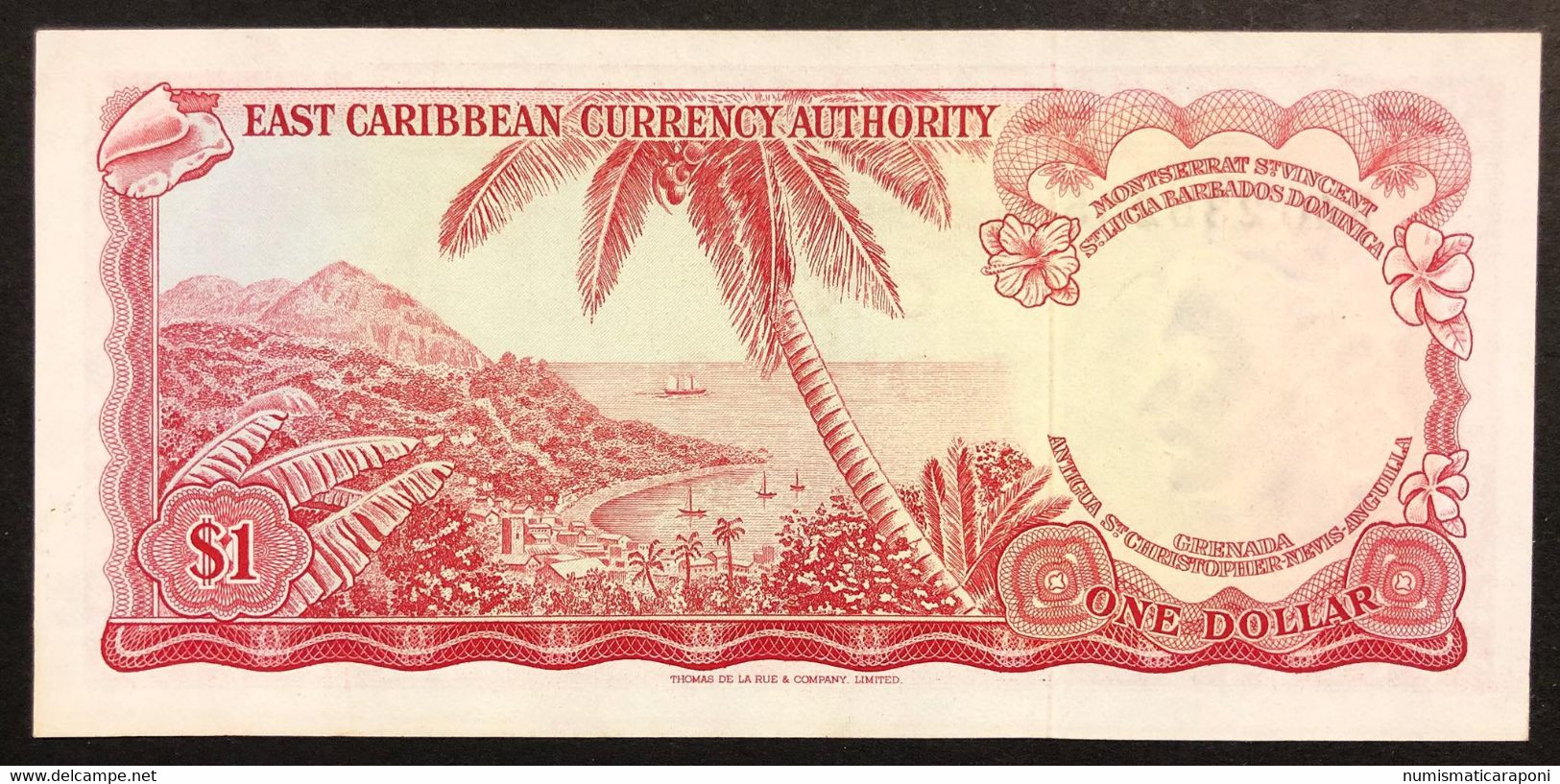 Eastern Caribbean CARAIBI Orientali 1 $ Dollar Pick#13d Unc Lotto.3710 - East Carribeans