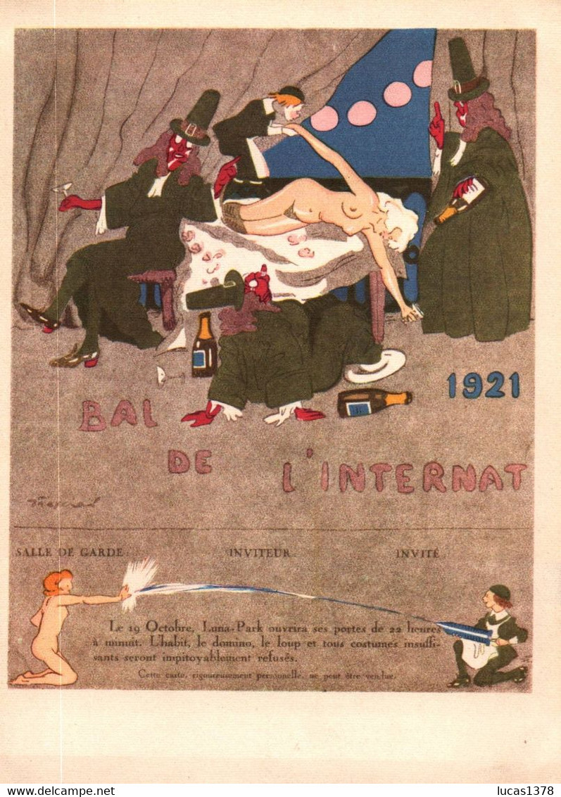 BAL DE L'INTERNAT 1921 - LITHO - PUBLICITE PHARMACEUTIQUE - Pubblicitari