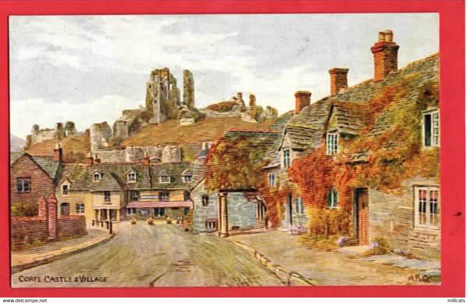 A R QUINTON  UK DORSET   CORFE  CASTLE AND VILLAGE - Quinton, AR