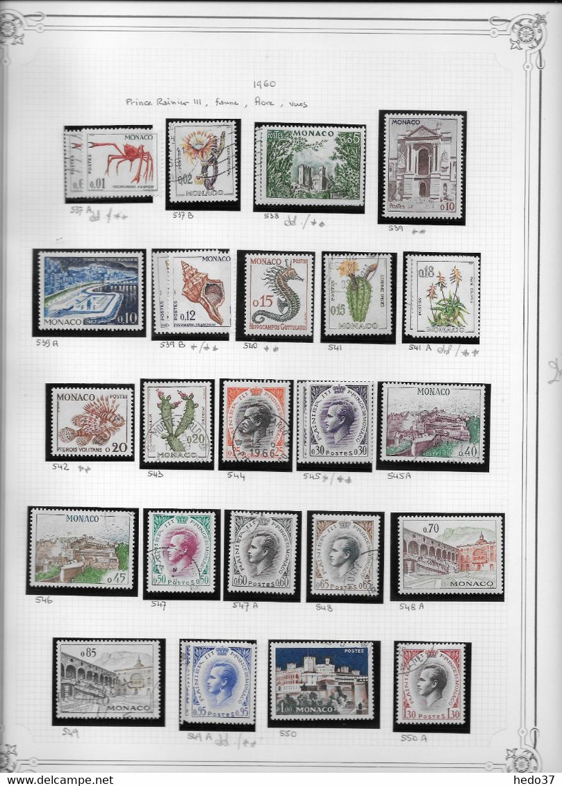 Monaco - Collection Vendue Page Par Page - Timbres Neufs * Avec Charnière / Oblitérés - TB - Collections, Lots & Séries