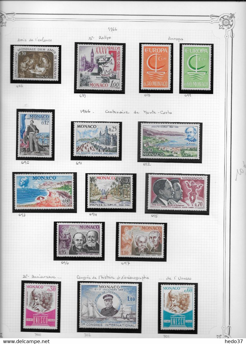 Monaco - Collection Vendue Page Par Page - Timbres Neufs * Avec Charnière / Oblitérés - TB - Collections, Lots & Séries