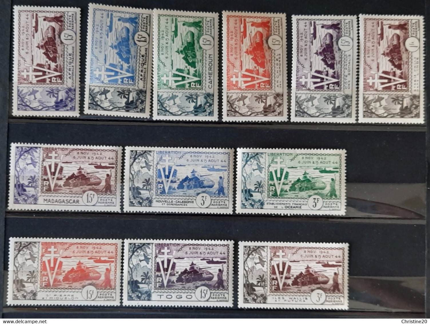 Grandes Séries Coloniales Française 1954 **TB Cote 203€ - 1954 10e Anniversaire De La Libération