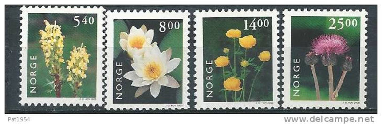 Norvège 2000 N°1290/1293 Neufs** Fleurs - Unused Stamps
