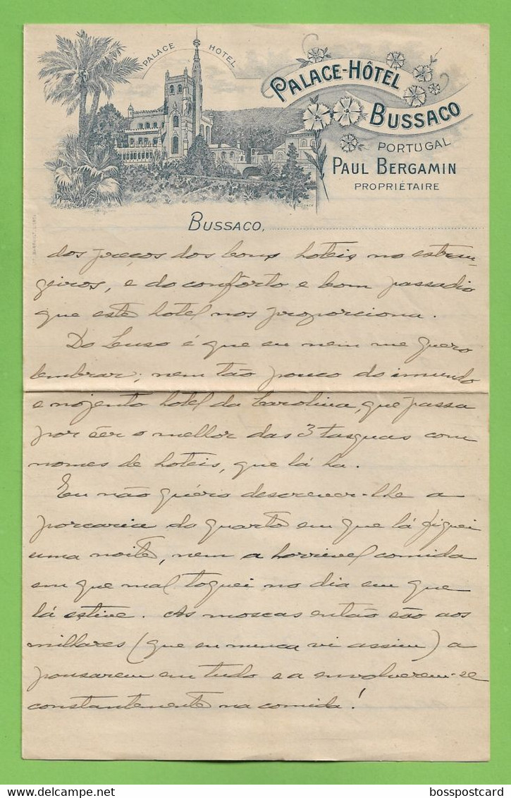 Buçaco - Carta De 1913 Do Palace Hotel - Portugal - Portugal