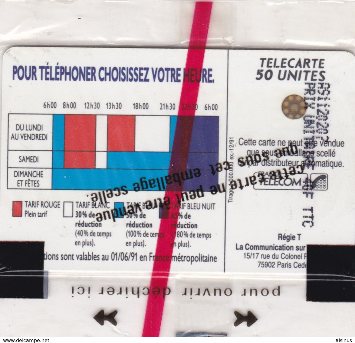 TELECARTES - LE WEEK END LES TARIFS REDUITS COMMENCENT LE SAMEDI A 12 H 30 - 50 UNITES - SOUS BLISTER - Opérateurs Télécom