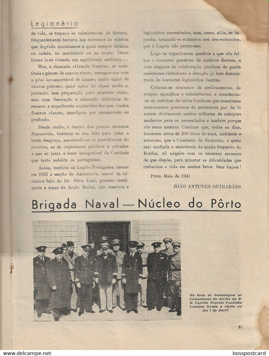 Porto - Lisboa - Viseu - Boletim da Legião Portuguesa de Maio de 1941 - Estado Novo - República - Portugal