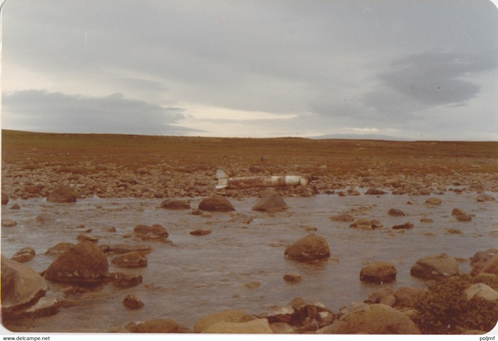 4 CP Photo des tirs de fusées soviétiques à Kerguelen en 1075, photo M. Gaillard