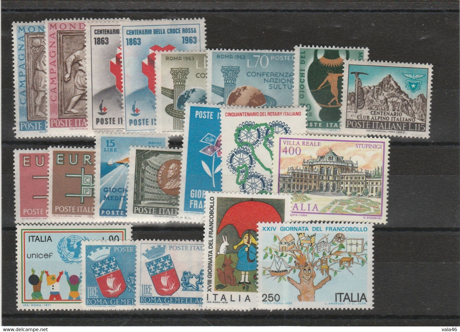 ITALIE  TIMBRES NEUFS  PERIODE 1960/1970 LOT DE 20 TIMBRES TOUS DIFFERENTS - 1961-70: Ungebraucht