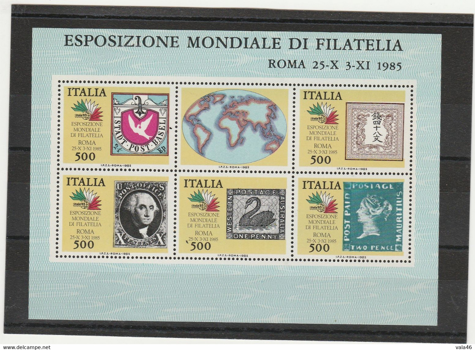 ITALIE  TIMBRES NEUFS  BLOC FEUILLET EXPOSIUTIION MONDIALE  DE PHILATELIE  ROMA 1985 - 1981-90: Mint/hinged