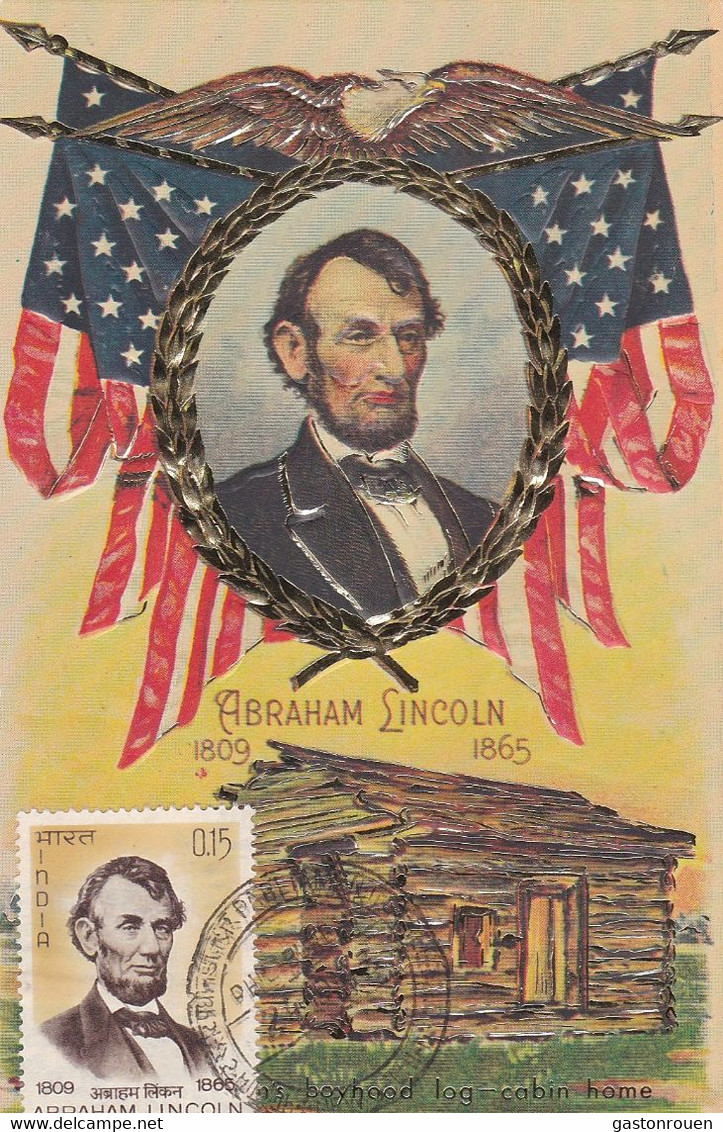 Carte Maximum USA Lincoln - Cartoline Maximum