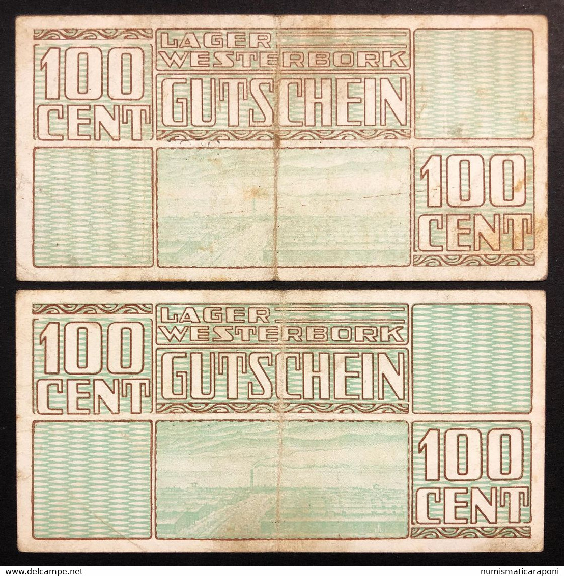 Germany Campager Westerbork 100 Cent Seri BB N°2680 ( Only 1 Notes Solo 1 Pz ) Lotto 3721 - [7] Colecciones