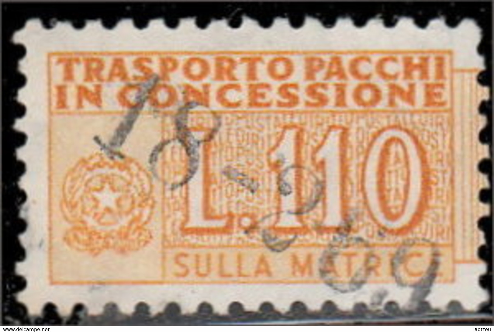Italie Colis Postaux 1956. ~ CP 98  - 110 L. Chiffre - Pacchi Postali