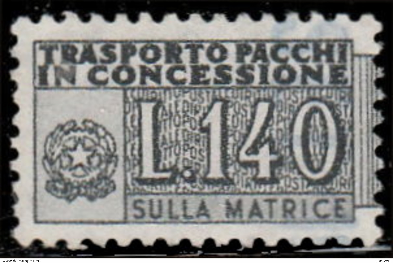 Italie Colis Postaux 1956. ~ CP 100  - 140 L. Chiffre - Pacchi Postali