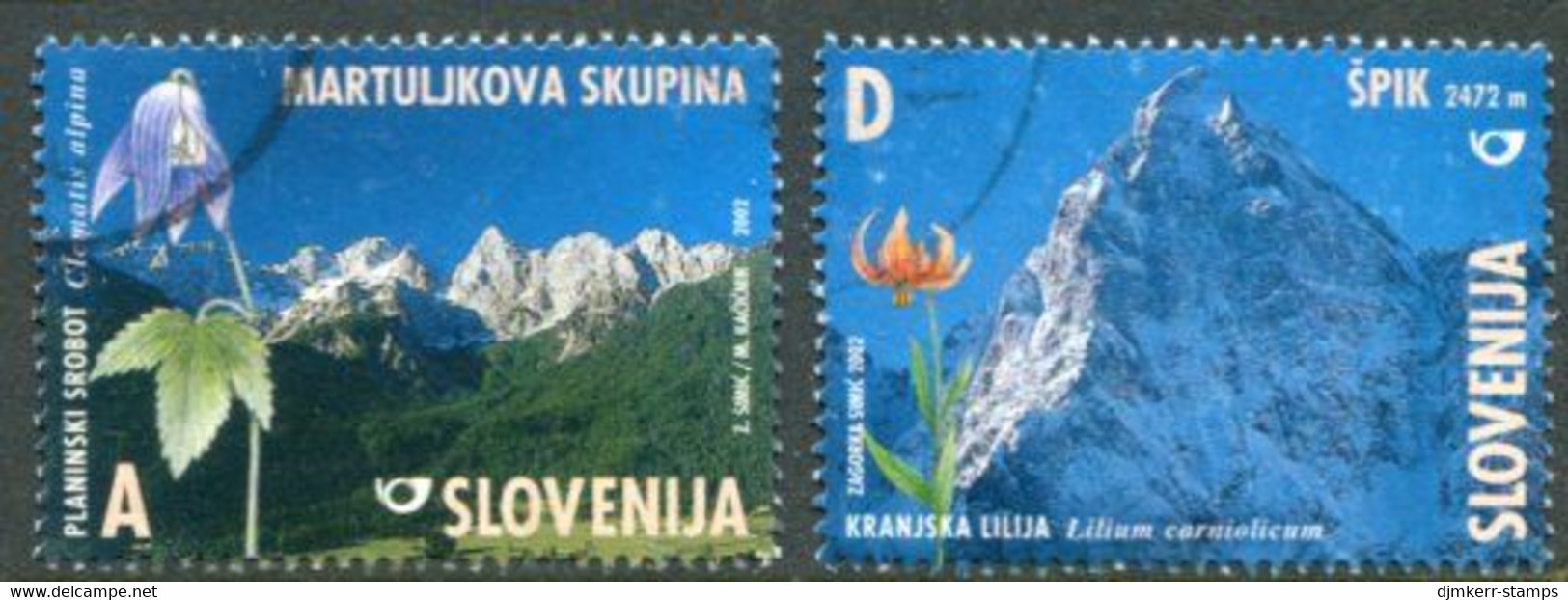 SLOVENIA 2002 Mountains Used.  Michel 392-93 - Slovénie