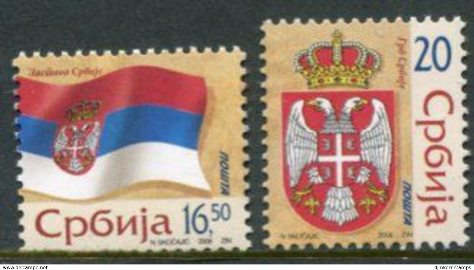 SERBIA  2006 Flag And Arms MNH / **.  Michel 145-46 Av - Servië