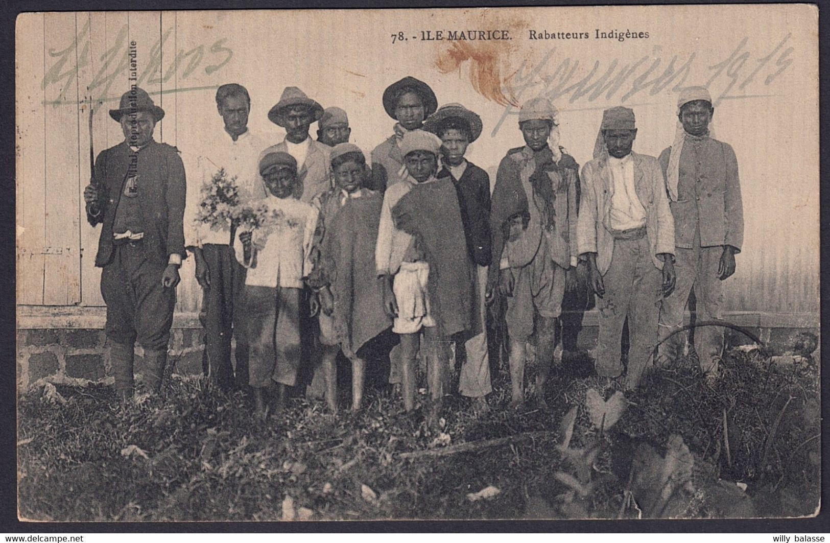 +++ CPA - Afrique - ILE MAURICE - Rabatteurs Indigènes - 1913  // - Mauritius