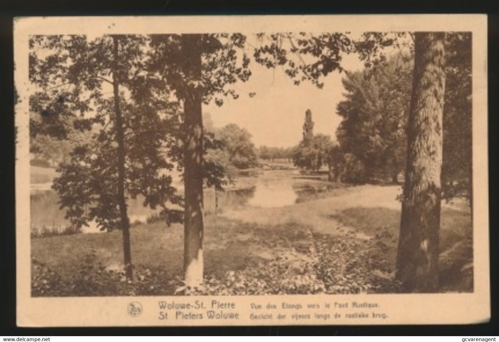 WOLUWE ST.PIERRE  VUE DES ETANGS VERS LE PONT RUSTIQUE - St-Pieters-Woluwe - Woluwe-St-Pierre