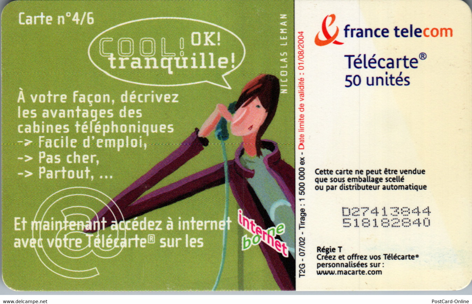 27169 - Frankreich - Motiv , Carte N° 4/6 - 2002