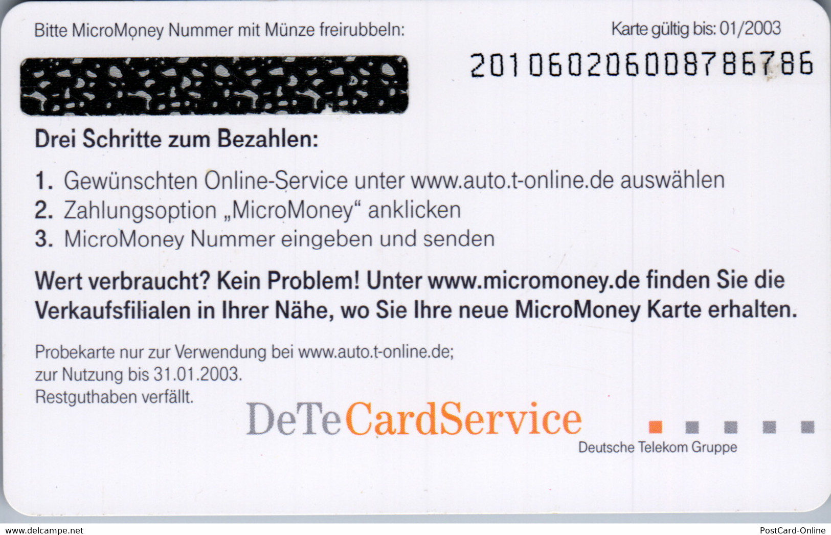 27239 - Deutschland - MicroMoney , Auto Motor Sport , New , Not Used , Micro Money - T-Pay Micro-Money