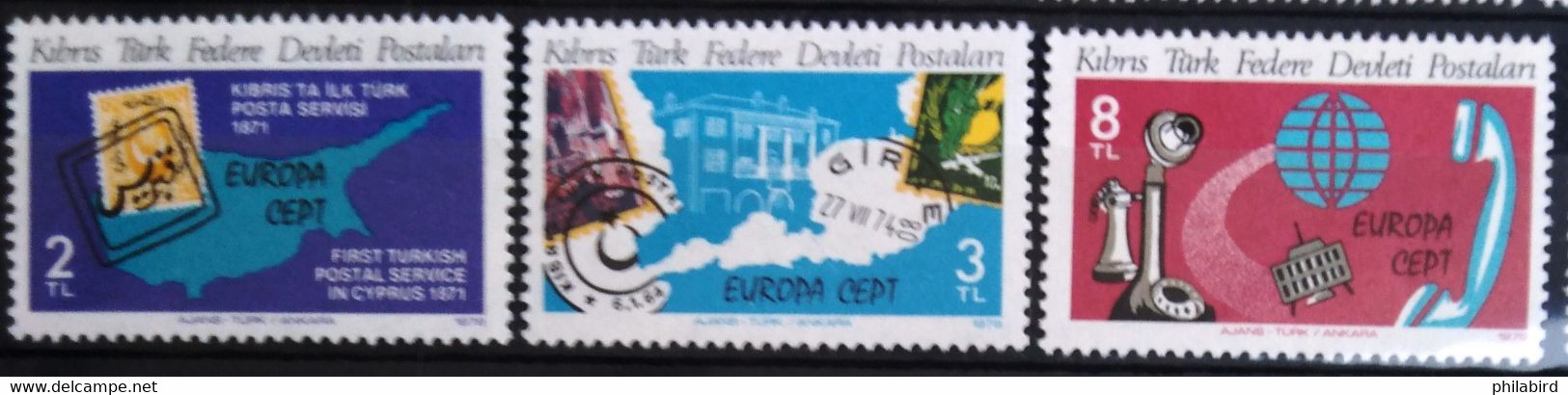 EUROPA 1979 - CHYPRE DU NORD                   N° 61/63                      NEUF* - 1979