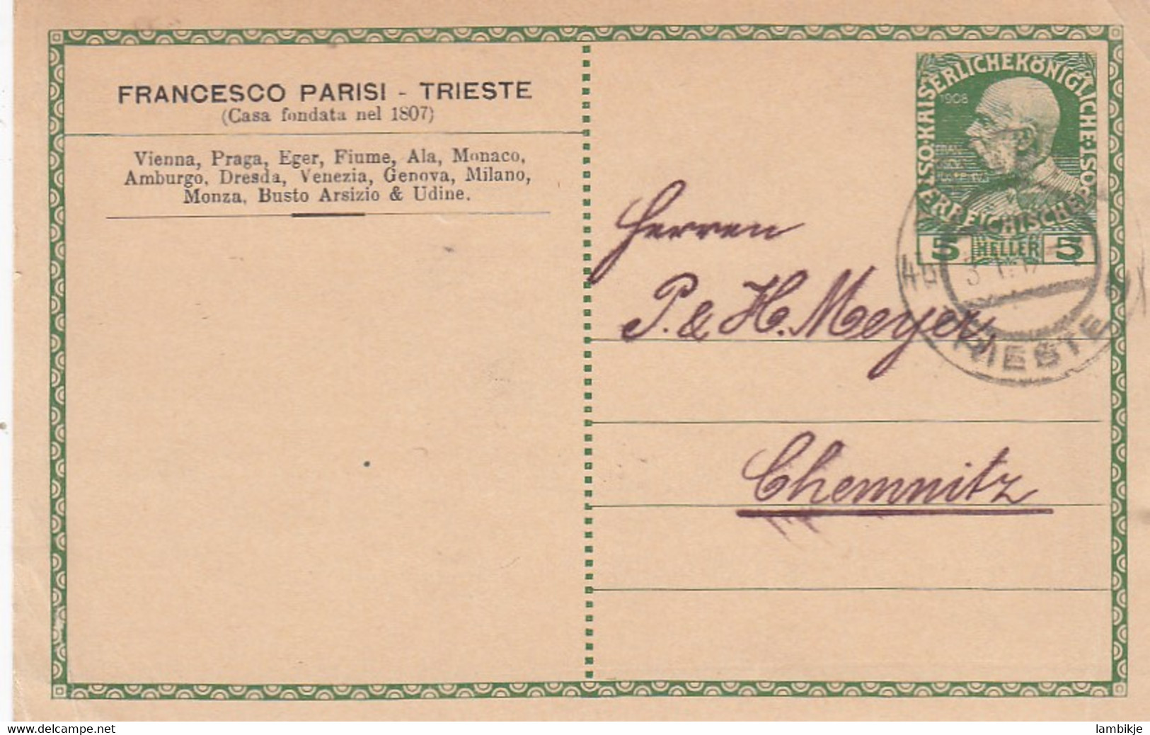 Österreich Postkarte Privat 1912 - Cartas & Documentos