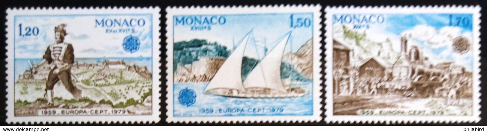 EUROPA 1979 - MONACO                N° 1186/1188                    NEUF** - 1979