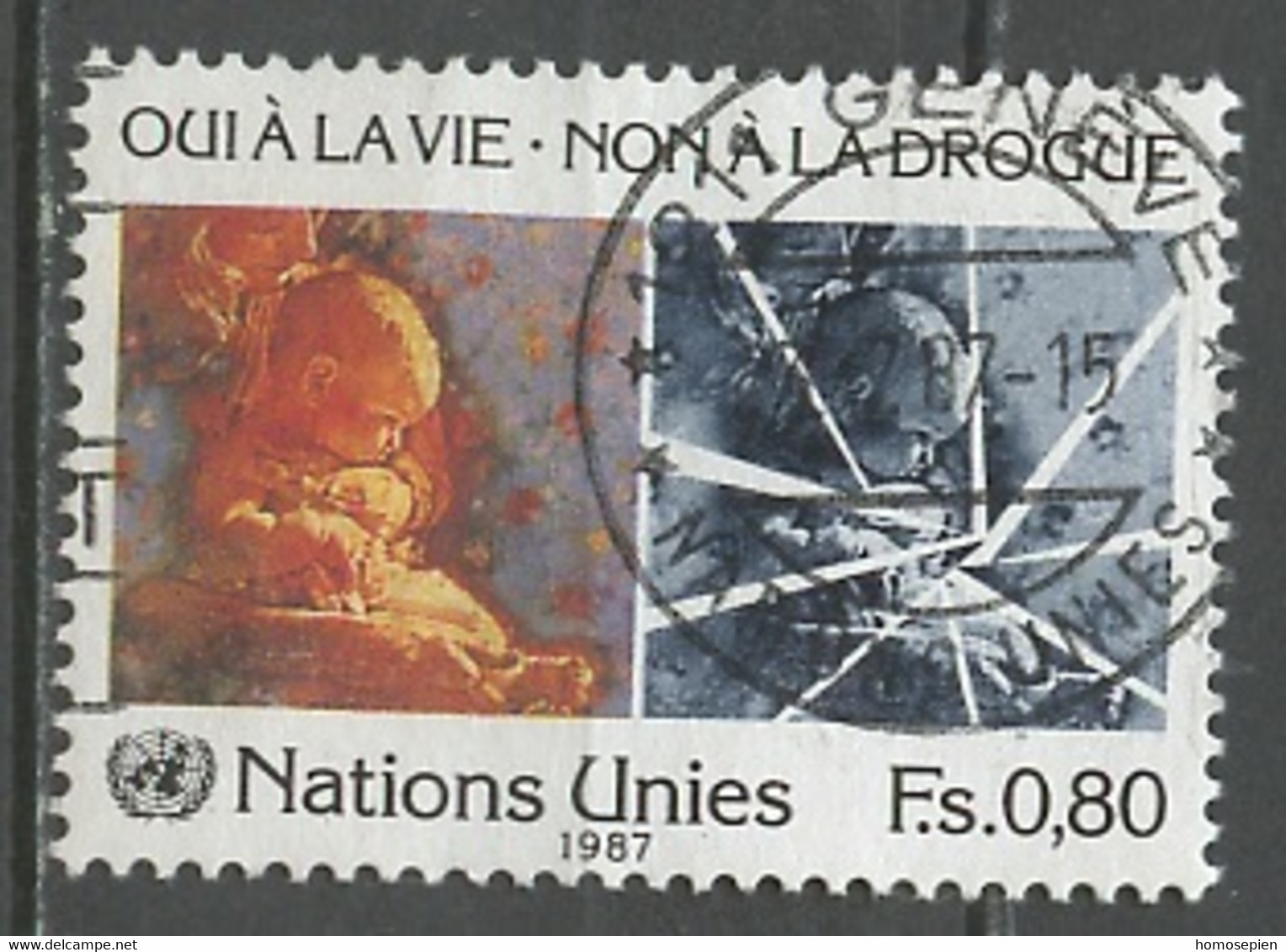 NU Genève - Vereinte Nationen 1987 Y&T N°156 - Michel N°156 (o) - 80c Enfant - Gebruikt