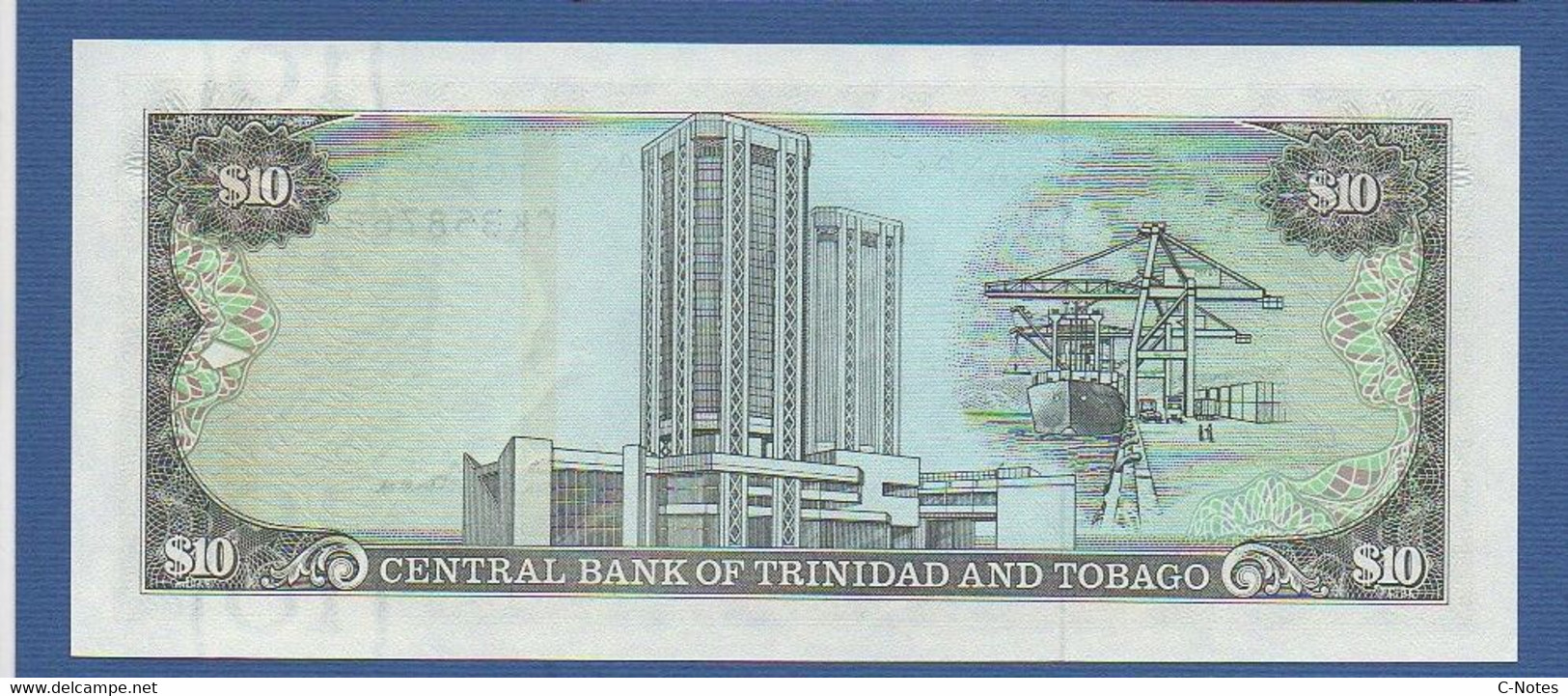 TRINIDAD & TOBAGO - P.38d – 10 Dollars ND (1985) "Chap. 79.02 - Arms" Issue, UNC, Serie CK 358768 - Trinité & Tobago