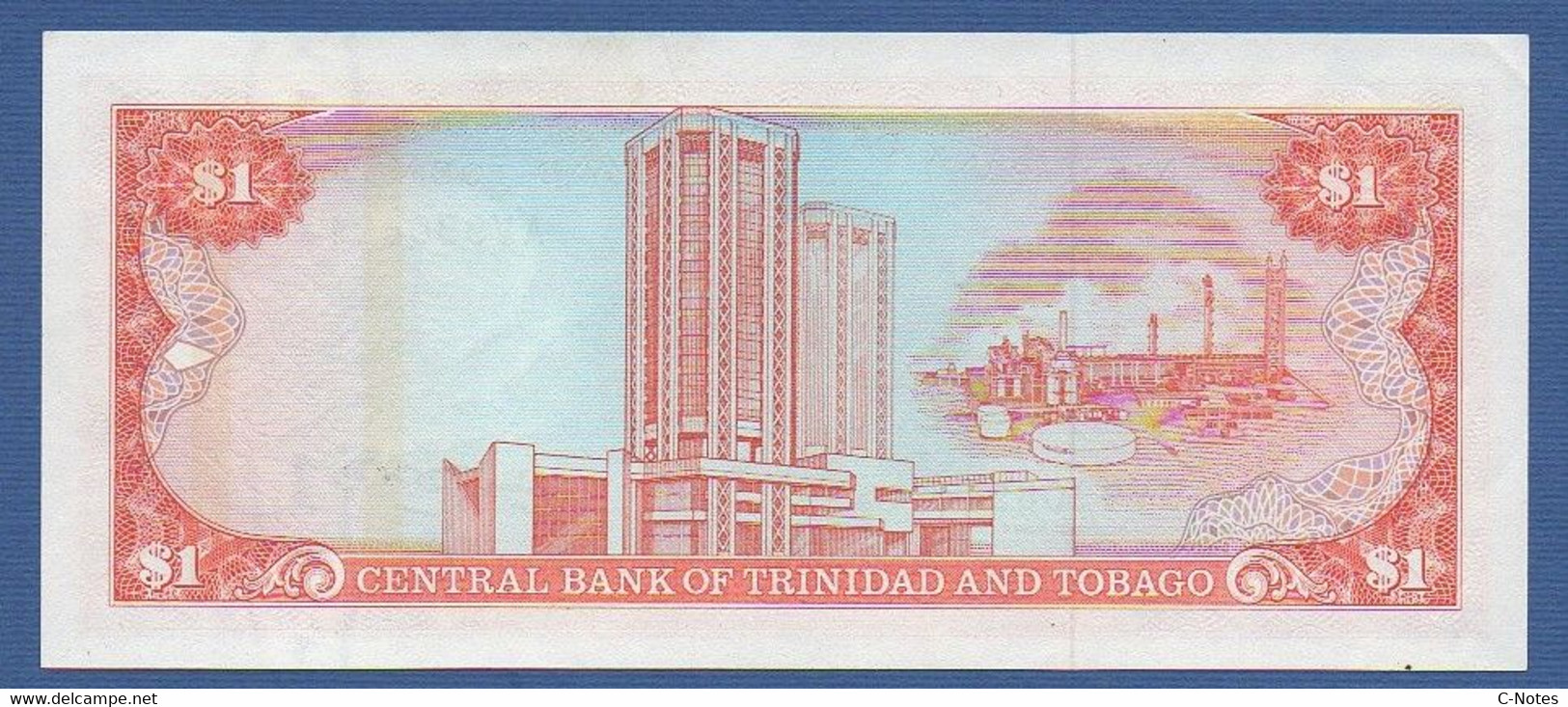 TRINIDAD & TOBAGO - P.36a – 1 Dollar ND (1985) "Chap. 79.02 - Arms" Issue UNC, Serie AV990891 - Trinité & Tobago