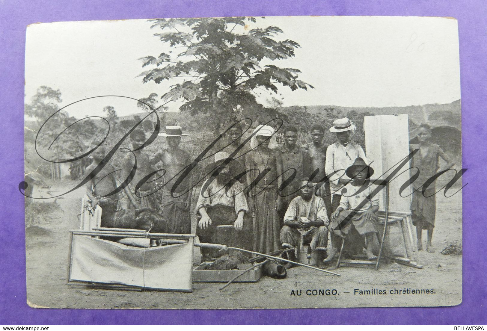 Congo Missie Verchristelijking Famile Chrétiennes Meubelmakers Van Ligzetels/klapstoelen  O.l.v.  Broeder Pater - Missioni