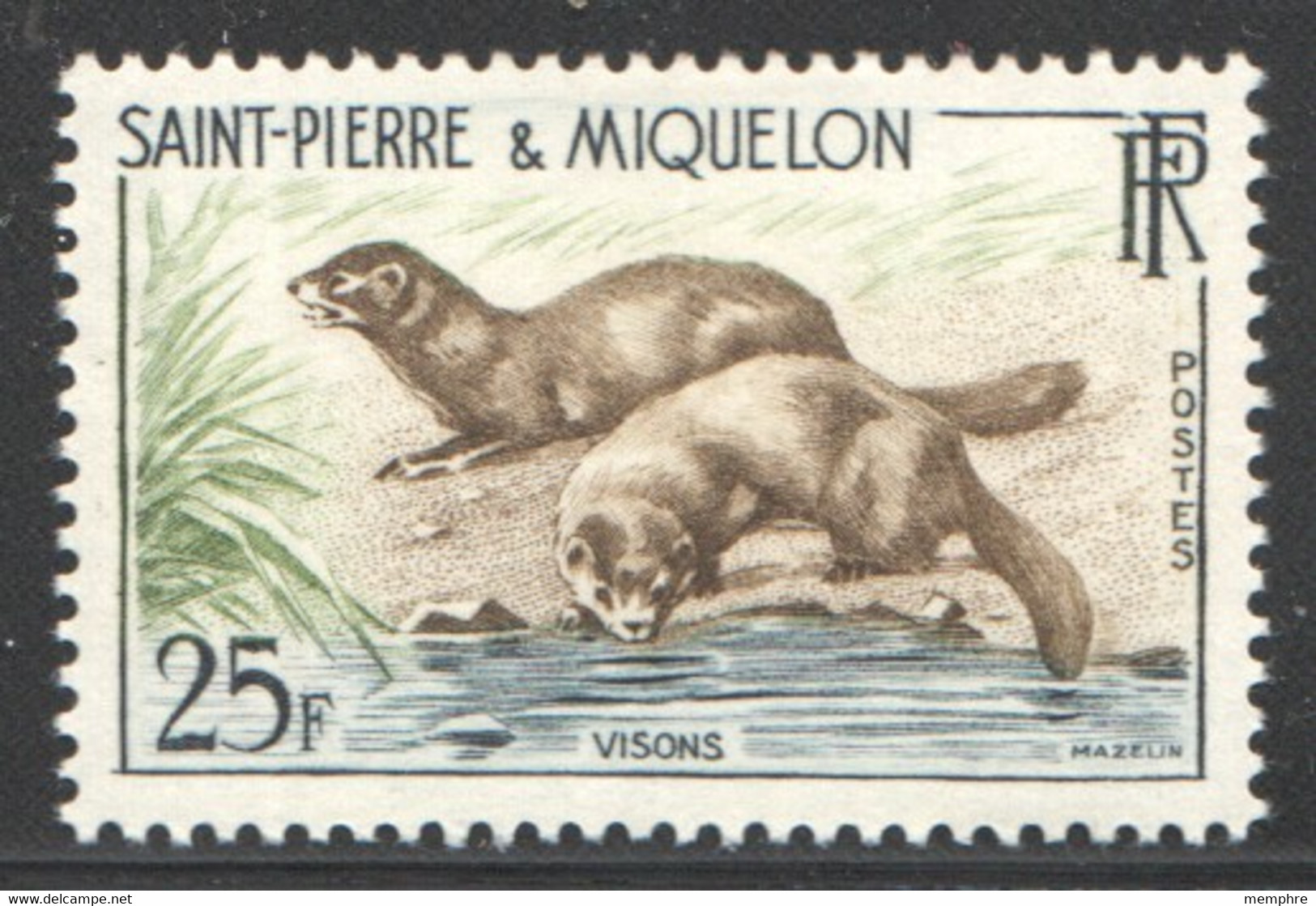 1959 Visons Yv 361  * - Neufs