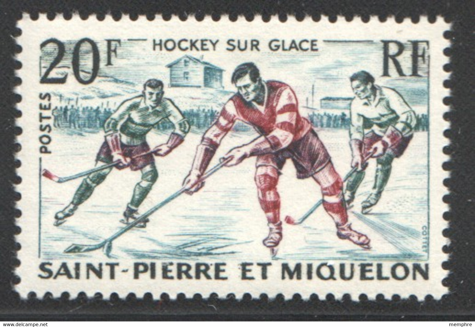 1959  Hockey Sur Glace  Yv 360  **  MNH - Unused Stamps