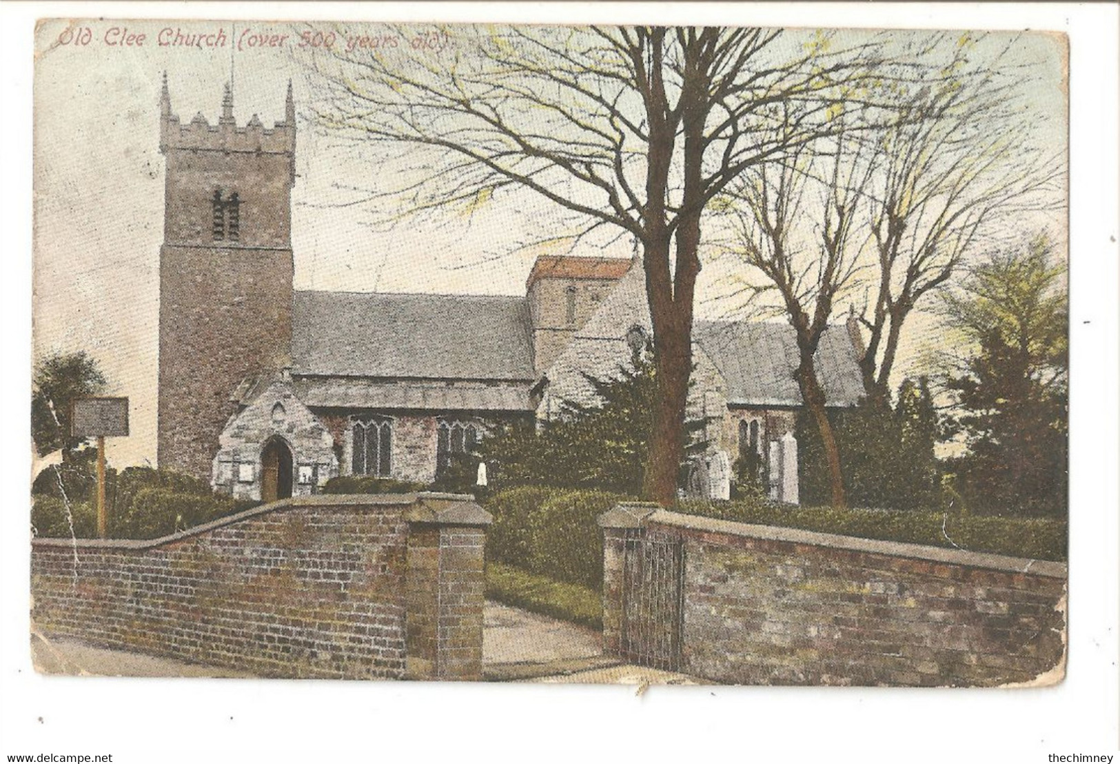 Old Clee Church Used With Stamp 1905 Sent To Mrs Osman Gaunts Nr Wimborne Dorset - Otros & Sin Clasificación