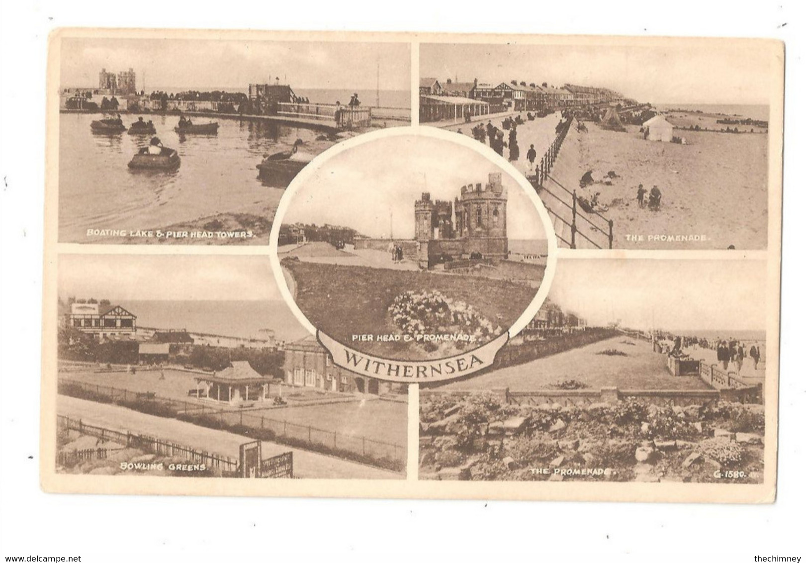 Withernsea Multiview Used With Stamp 1950 Sent To Miss Cracknell 26 Florence Road Norwich - Andere & Zonder Classificatie
