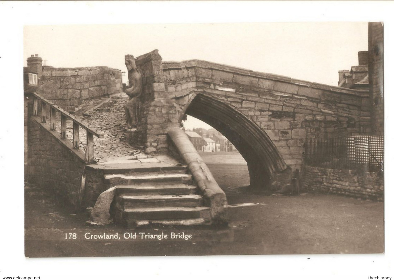 RP Crowland Old Triangle Bridge  Message To Back Not Posted Lincolnshire - Sonstige & Ohne Zuordnung